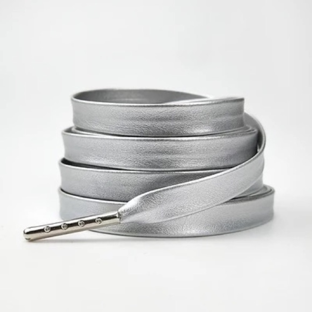 Weatherproof Leather Shoe Laces Metallic ShoeLaces - Picture 4 of 16